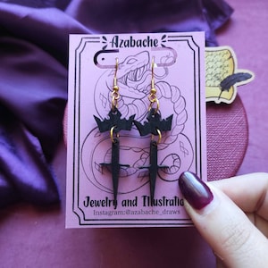 Cruel Prince Earrings. Jude and Cardan. Cruel Prince Jewelry. Bookish gifts for women. Bookish merch. Fantasy Earrings. Long earrings