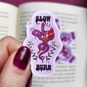 Slow Burn Sticker Set. Adult Book. Bookish merch. Bookish stickers. Bookish Gift. Gifts for book lovers. Books stationary. Enemies to lovers