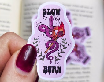 Slow Burn Book Sticker: Snake & Match, Bookish Gift