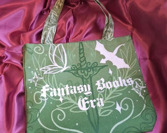 Fantasy Books Era Tote Bag: Strong Fabric Bookish Merch