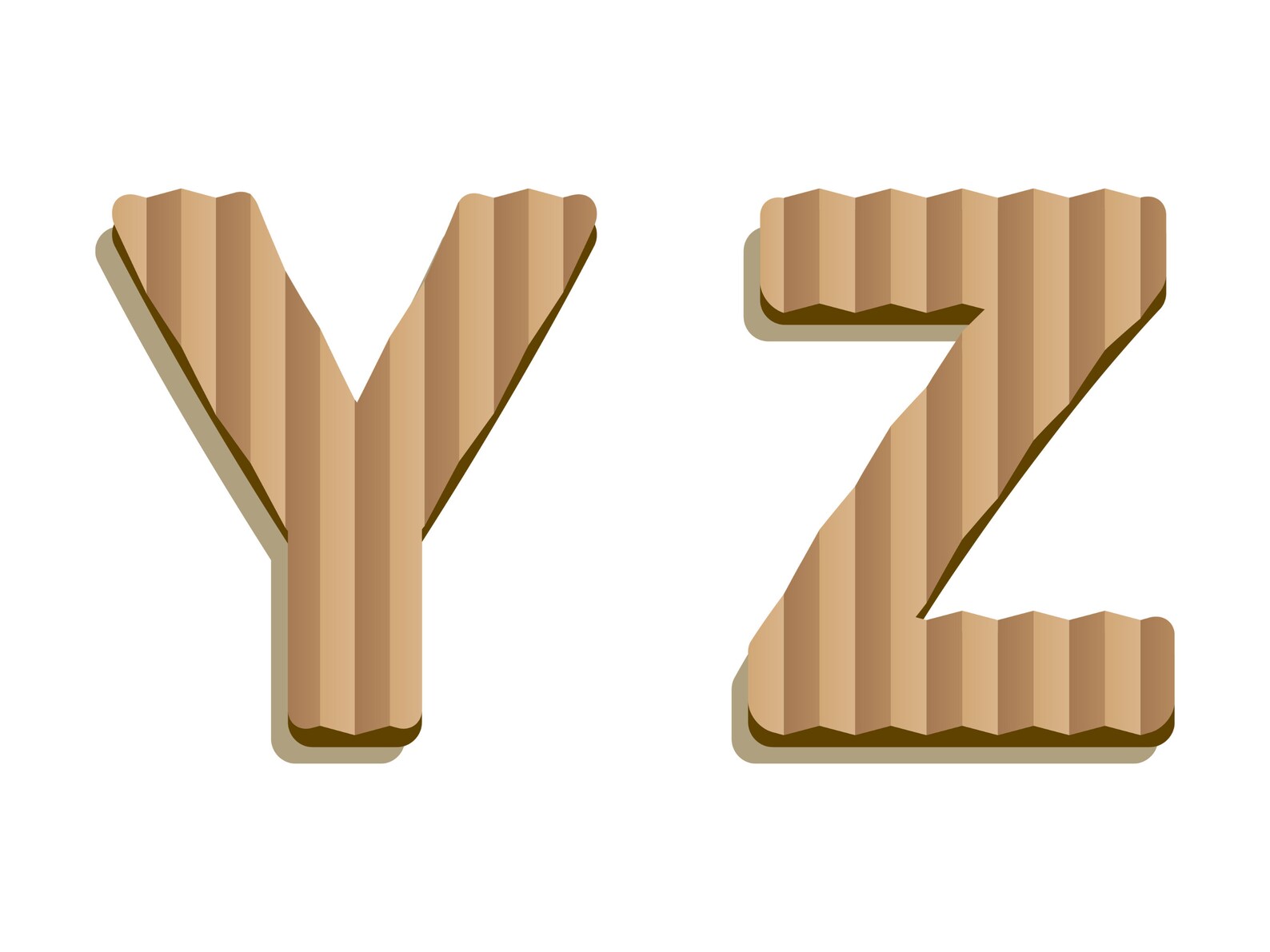 Cardboard Alphabet Clipart, Craft Alphabet Vector Png Svg Eps Ai, Beige