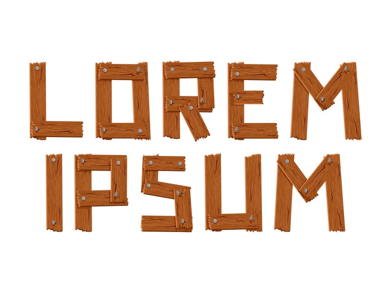 Wood Board Alphabet Clipart, Wood Alphabet Vector Png Svg Eps Ai, Wood