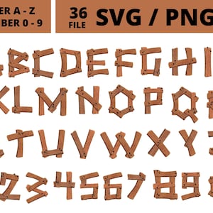 Wood Textures Alphabet and Numbers Clipart, Wood Letters Clipart, Wood Alphabet, Wood Letters, Plank Alphabet and Number, Wood Font