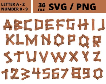 Wood Textures Alphabet and Numbers Clipart, Wood Letters Clipart, Wood Alphabet, Wood Letters, Plank Alphabet and Number, Wood Font