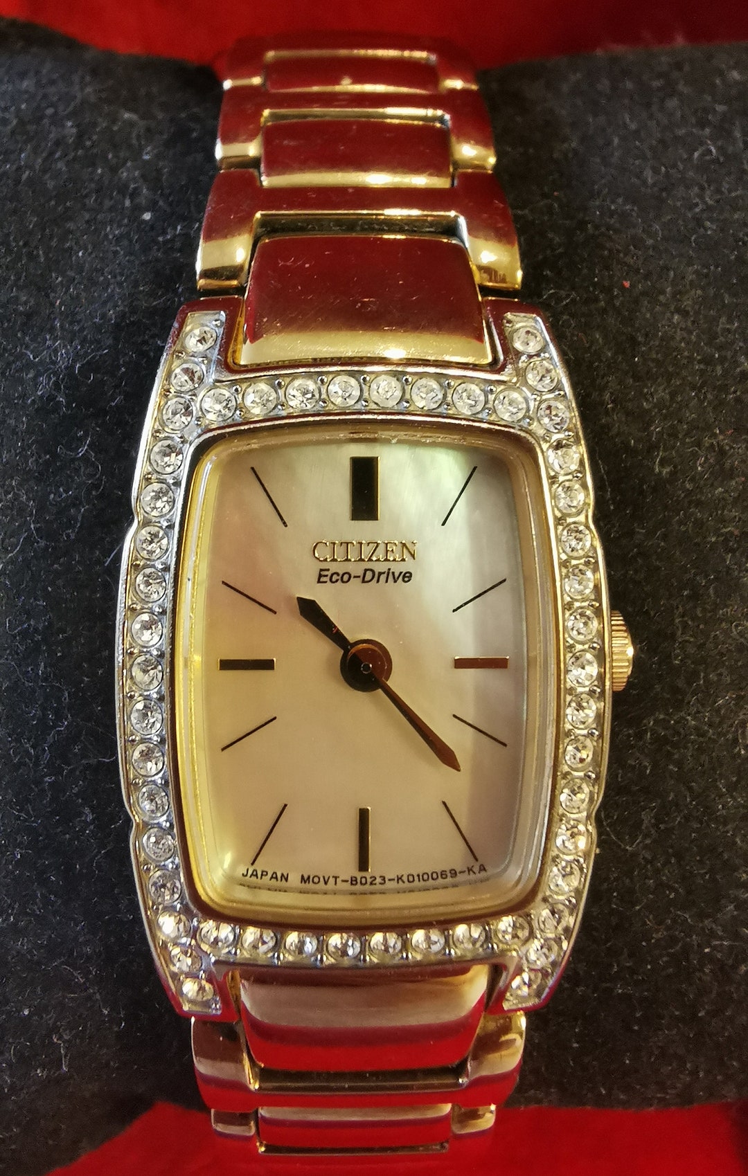 Citizen Eco drive B023 S056489 Ladies Watch Golden Plated Swarovski Stainless Steel Japanese Solar Etsy UK