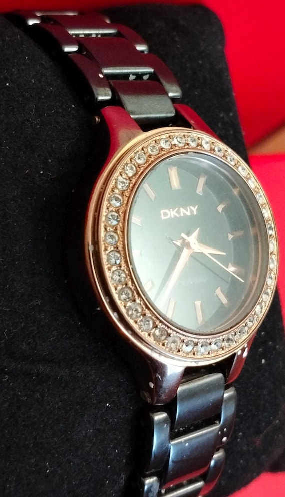 DKNY NY4981 Ceramic Ladies Watch Quartz Japan Swarovski - Etsy display picture 1