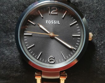 Fossil Women s ES3111 Georgia Stainless Steel Bangle Bracelet Watch Sooke and Rose Etsy