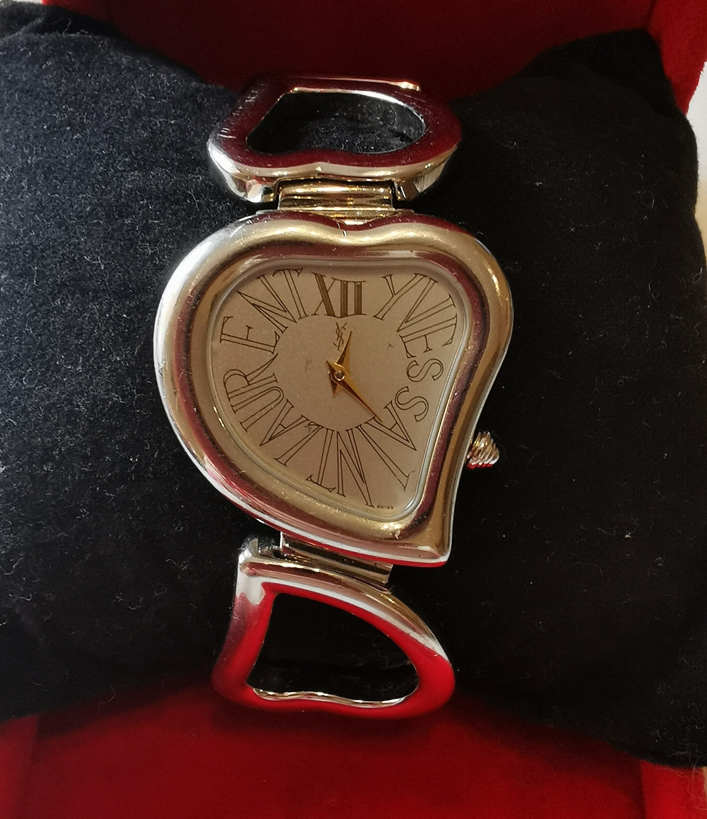 Vintage Yves Saint Laurent Silver,, Heart  