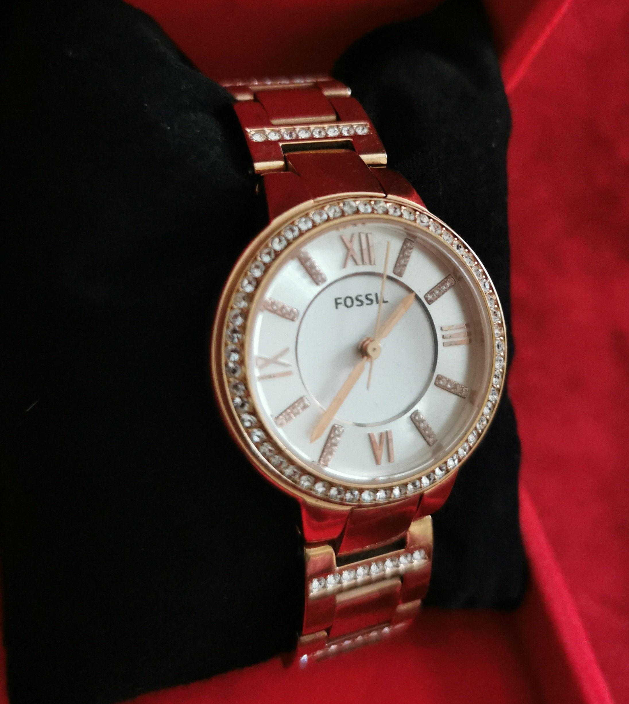 Reloj Fossil Virginiq ES3284 Reloj Oro Rosa Diamantes Etsy Mexico