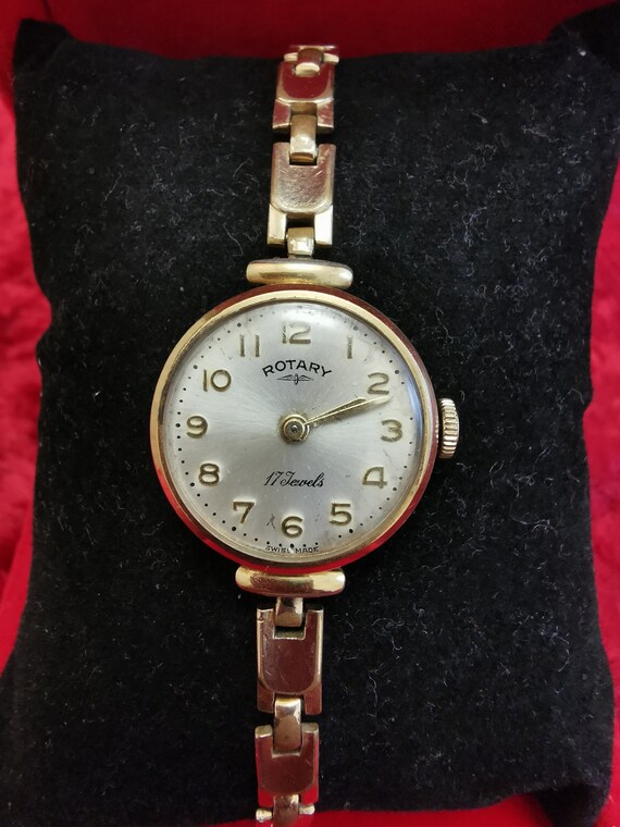 Vintage Rotary Swiss 17 Jewels Gold Watch Vintage Rotary 17 Jewels Incabloc Mechanical Swiss Made Gold  main image 3