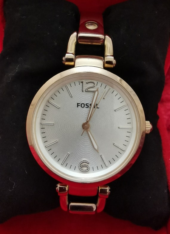 Fossil georgia watch rose gold best sale