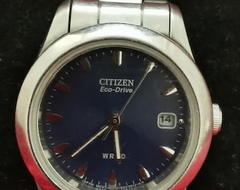 Citizen Eco-Drive Blue Dial Stainless Steel Watch (Solar Powered)
