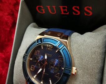 Montre GUESS Vintage Pour Femme - Cuir Véritable, Mouvement Quartz, Modèle Rétro 1995