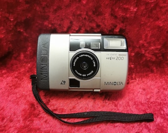 Vintage Minolta Vectis 200 IX-Date APS Point & Shoot Film Camera – Made in Japan