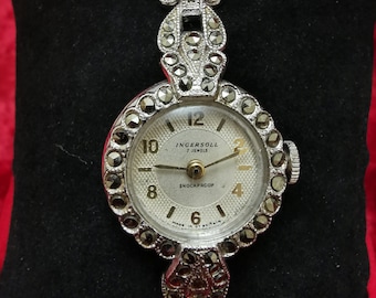 ヴィンテージ スターリング シルバー マーカサイト ウォッチ