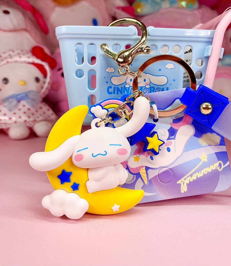 Kawaii Space Keychain Cinnamoroll Keychain Cute Keychain Etsy