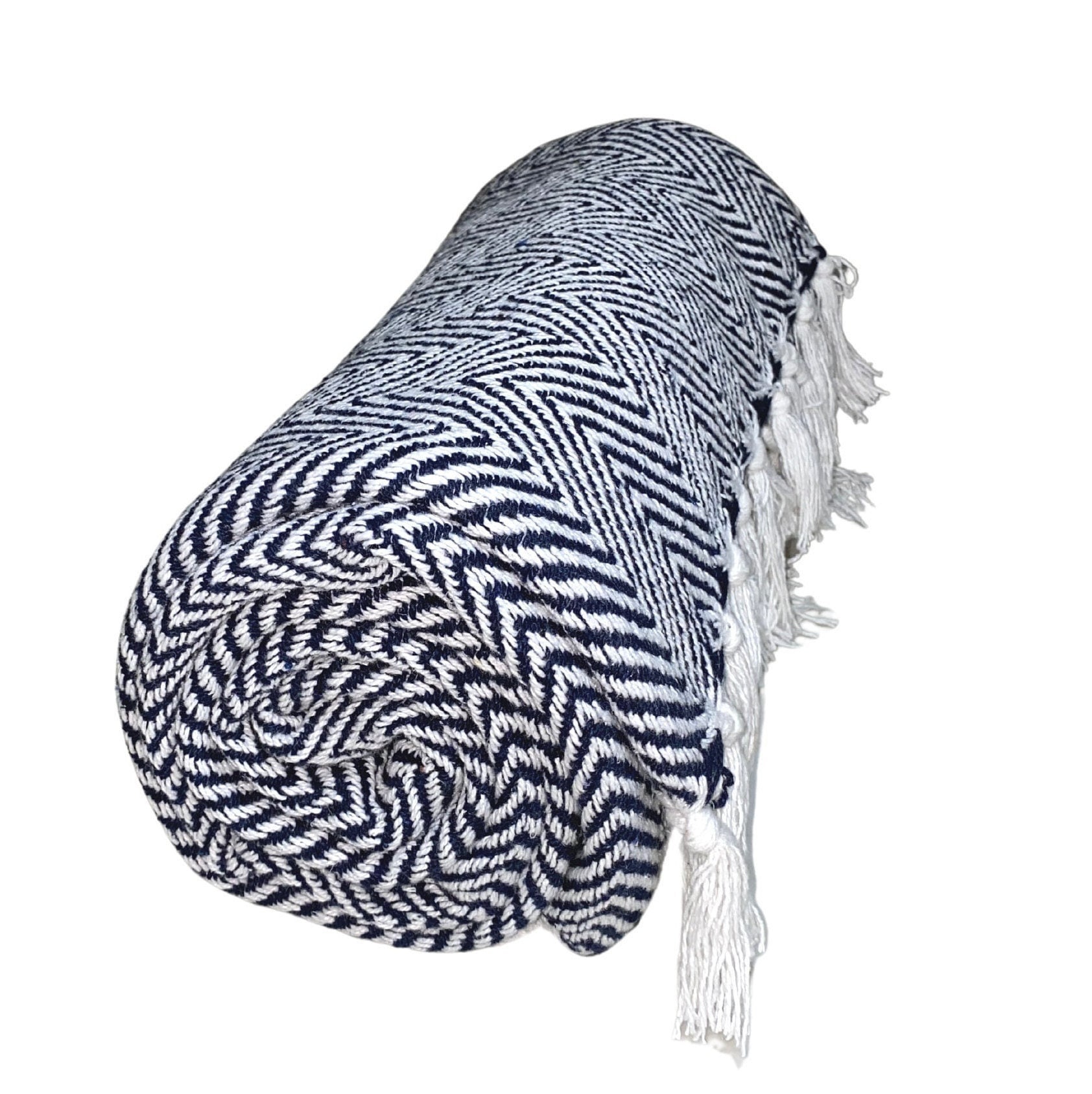 Navy Blue and White throw Blanket for Couch Etsy