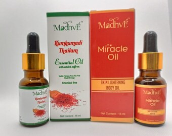 Combo of handmade Miracle Body oil & Kumkumadi Oil