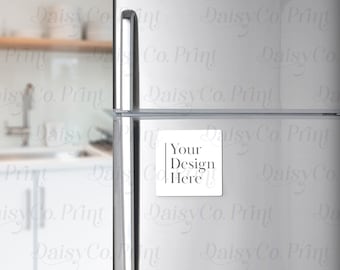 Magnet Mockup 2, Square Magnet Mockup, Generic Brand Magnet, Modern POD Mockup, Printify Magnet Mock Up, Generic Brand Magnets Mockup