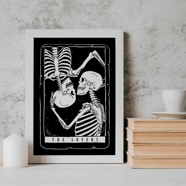 Skeleton Lovers Art Etsy