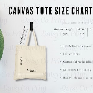 OAD113 Canvas Tote Bag Size Chart Liberty Bags OAD113 Tote Bag Mockup Size Chart Cotton Canvas Tote Bag Sizing Chart Printify Tote Bag Size