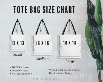 Tabla de tallas de bolso de mano AOP, maqueta de bolso de mano AOP de marca genérica, tabla de tallas para bolso de lona AOP, tabla de tallas de bolso de mano, maqueta de tamaño de bolso de mano