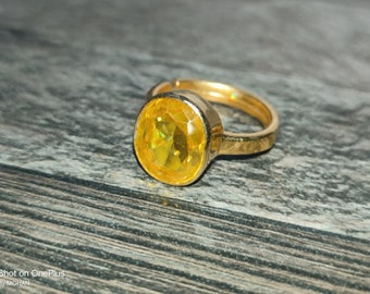 Buy Handmade Yellow Sapphire Ring: Panchadhatu Rashi Ratan