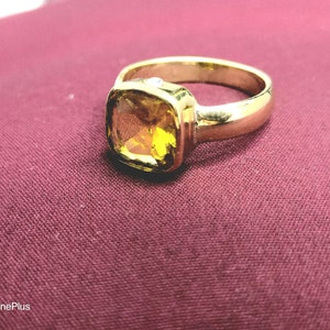 Natural Certified Yellow Sapphire/ Pukhraj Panchadhatu Rashi Ratan Astrological Purpose Ring Handmade Ring For Man & Woman, gift for her
