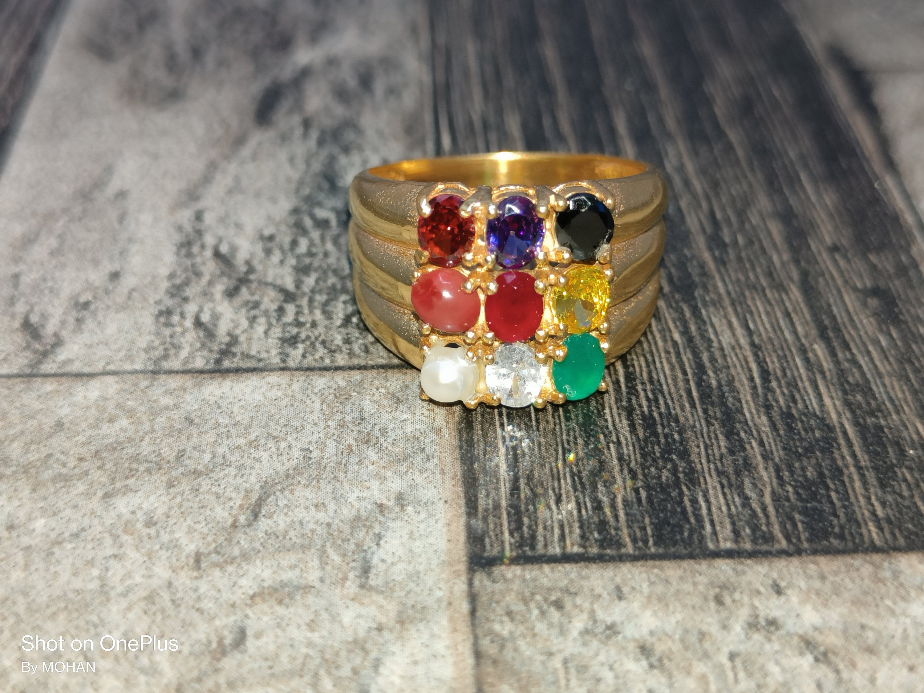 Navaratna Round-Shape Ring | Navaratna Jewelry | Exotic India Art