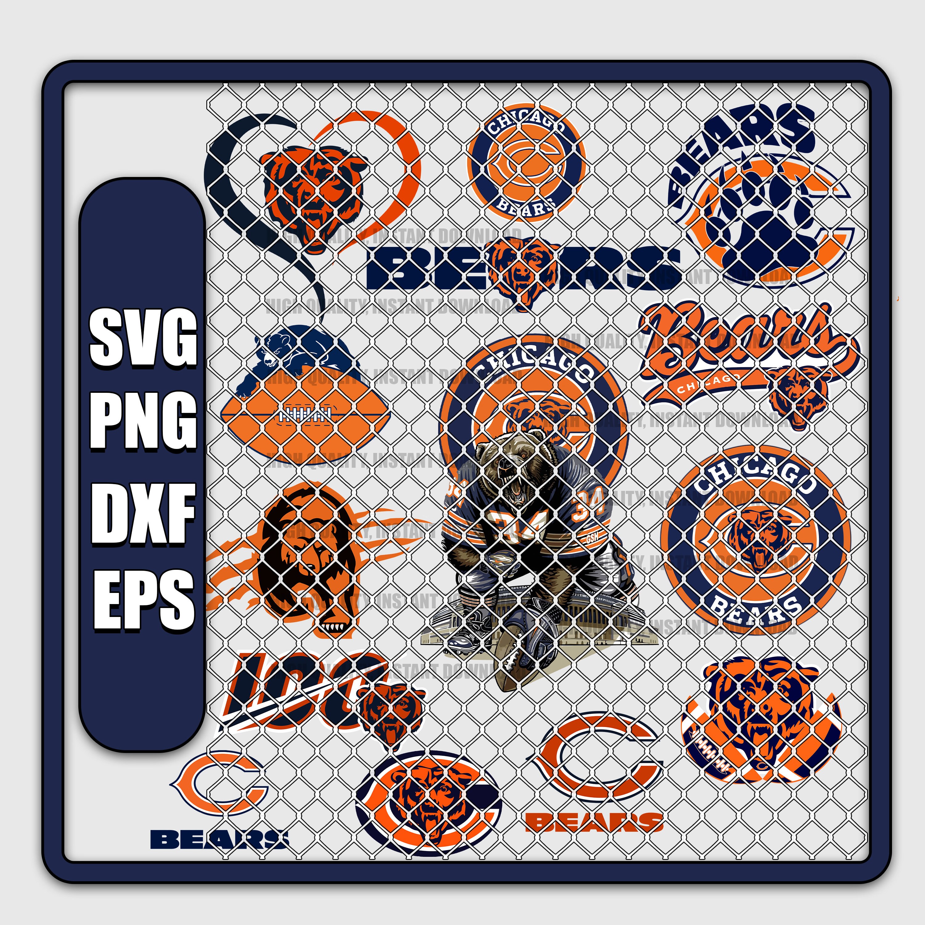 Chicago Bears Dxf - Etsy