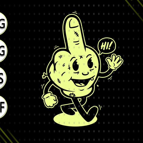 Cartoon middle finger svg - Etsy Österreich