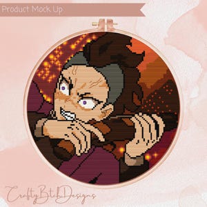 Demon Slayer Cross Stitch Pattern - Genya Shinazugawa - Demon Slayer: Kimetsu no Yaiba - Infinity Castle - Anime