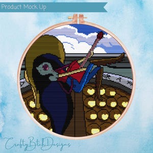 Adventure Time Cross Stitch - Marceline  Singing Cross Stitch Pattern - Instant download - Cartoon Cross Stitch Pattern - Nerdy - Cute