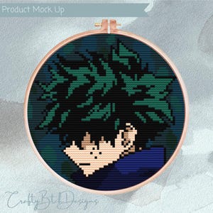 My Hero Academia Deku Cross Stitch Pattern - Midoriya - Instant Download - Anime Cross Stitch