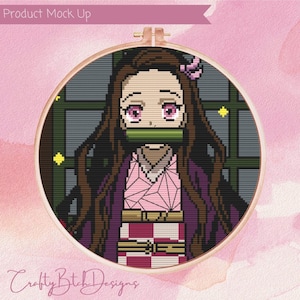 Demon Slayer Cross Stitch Pattern - Instant Download - Anime Cross Stitch - Nezuko Kamado -  Kimetsu no Yaiba