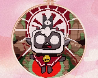 Cult of the Lamb Cross Stitch Pattern - Instant Download - Spooky Cross Stitch - Gothic Cross Stitch - Gaming Cross Stitch - Cute