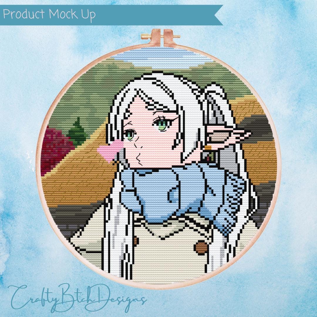 Frieren Beyond Journey's End Cross Stitch Pattern Instant