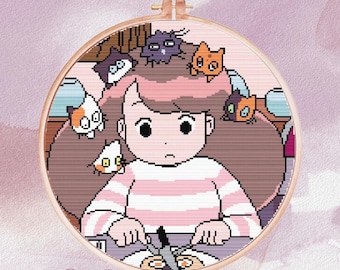 Bee and Puppycat Cross Stitch Pattern - Instant download - Anime Cross Stitch Pattern - Cartoon Cross Stitch - Geeky Cross Stitch