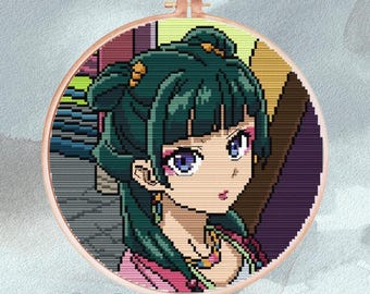 The Apothecary Diaries - Mao Mao Cross Stitch Pattern - Anime - Xiao Mao - Cute - Instant Download - Maid - Poison - Herbalist