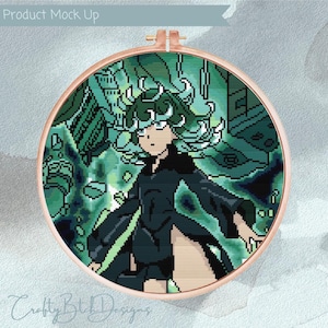 One Punch Man Terrible Tornado Cross Stitch Pattern - Anime - Cartoon - Cute - Manga - Tatsumaki