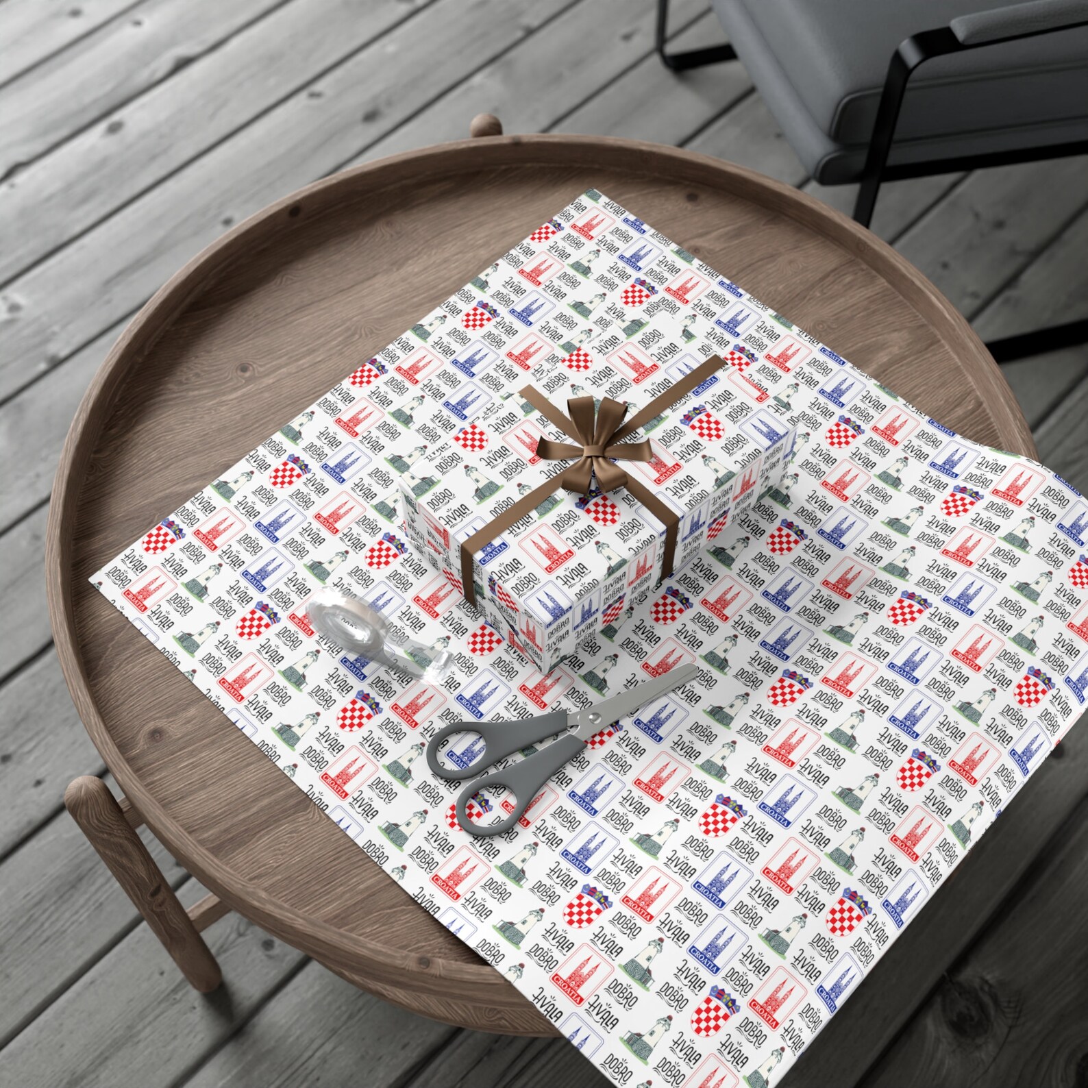 Simplicity Pattern Wrapping Paper Croatian Wrapping Paper: Simplicity With a Touch of Elegance and ...