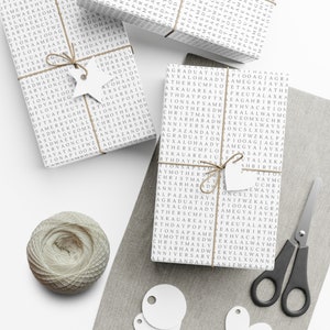 Ricerca di parole Carta da regalo, Perfetto per tutte le occasioni, Natale, Anniversario, Compleanno, Laurea, rendilo personale, astratto, minimalista