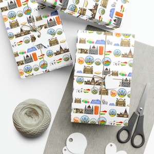 Hungarian Gift Wrapping Paper: Love Hungary, Budapest, Language and Culture, Love to Travel