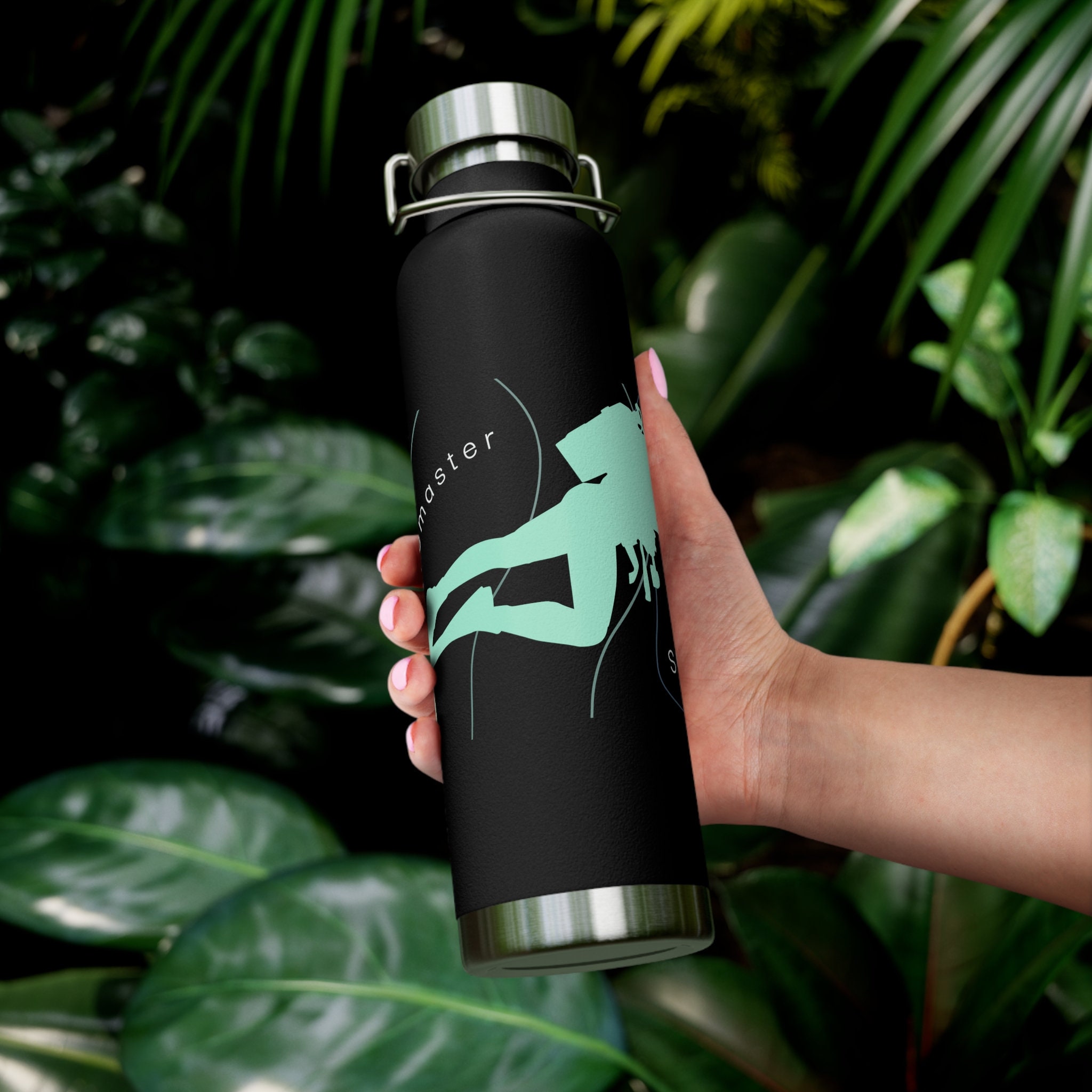 Garrafa isolada a vácuo de cobre para mergulhador personalizada, 22 onças: nome personalizado, mantém as bebidas frias, entusiastas do mergulho, presente para amantes do mergulho