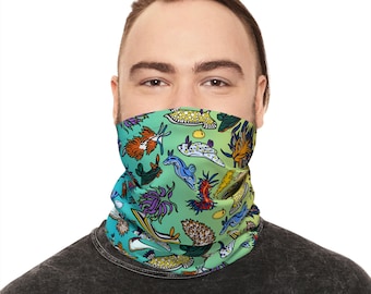 Nacktschnecken Neck Gaiter: UPF 50+ Tauchschutz, Geschenk für Liebhaber des Ozeans