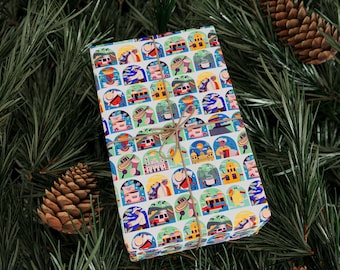 Colombian Culture Gift Wrapping Paper: Coffee, Mountains, Heritage