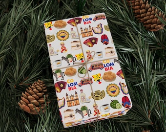 Colombian Culture Gift Wrapping Paper: Coffee, Mountains (20'' x 30'')