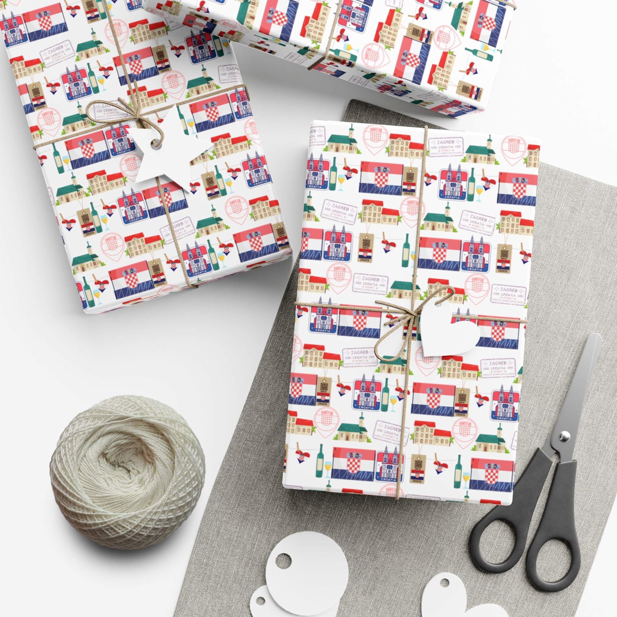 Croatian Gift Wrapping Paper, Winter is Coming, Love Hrvatska, Croatian