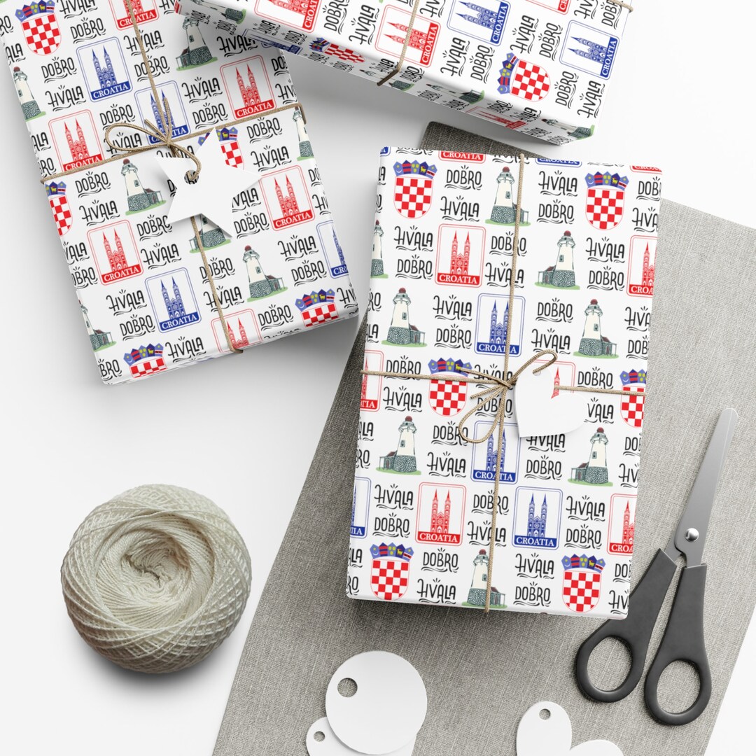 Simplicity Pattern Wrapping Paper Croatian Wrapping Paper: Simplicity With a Touch of Elegance and ...
