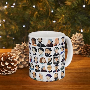 Famous Writers Coffee Mug: Literary-Inspired Gift, Book Lover&#39;s Favorite, Durable Ceramic, Classic Design Featuring Iconic Authors